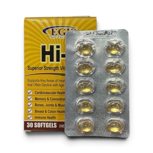 Hi- Superior Strength Vitamin softgels for cardiovascular, bone, immune & memory health support