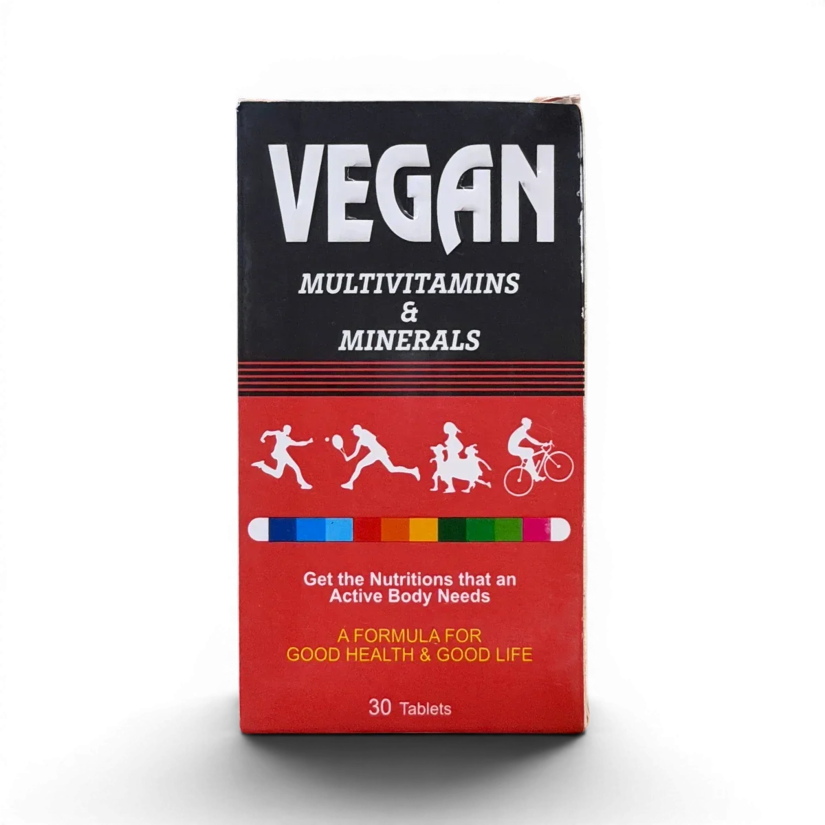Vegan multivitamins & minerals for active body nutrition, 30 tablets for good health and wellness support